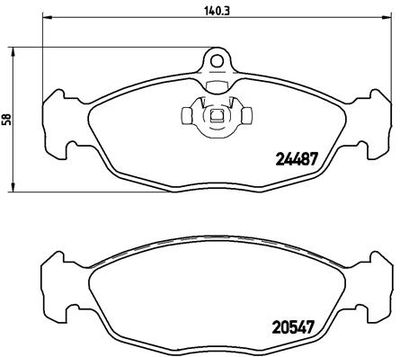 P36017 BREMBO Комплект тормозных колодок, дисковый тормоз