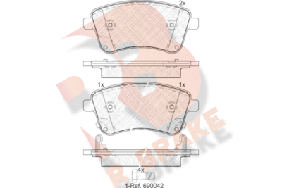 RB1985 R BRAKE Комплект тормозных колодок, дисковый тормоз