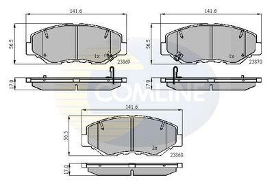 CBP31194 COMLINE Комплект тормозных колодок, дисковый тормоз