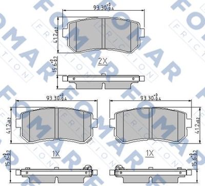 FO244581 FOMAR Friction Комплект тормозных колодок, дисковый тормоз