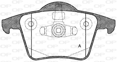 BPA104400 OPEN PARTS Комплект тормозных колодок, дисковый тормоз