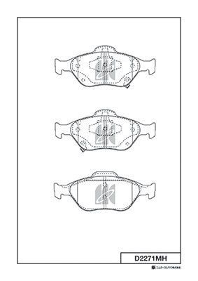 D2271MH MK Kashiyama Комплект тормозных колодок, дисковый тормоз