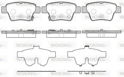 P1038302 WOKING Комплект тормозных колодок, дисковый тормоз