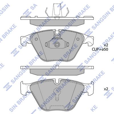 SP1695 Hi-Q Комплект тормозных колодок, дисковый тормоз