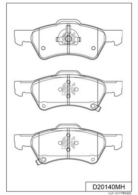 D20140MH MK Kashiyama Комплект тормозных колодок, дисковый тормоз