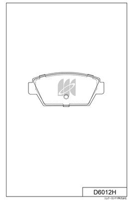 D6012H MK Kashiyama Комплект тормозных колодок, дисковый тормоз