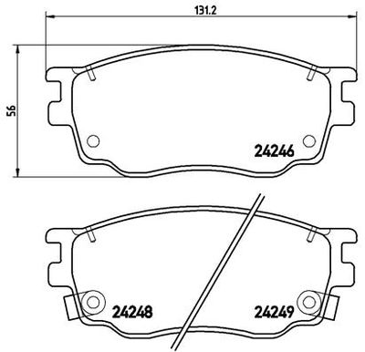 P49033 BREMBO Комплект тормозных колодок, дисковый тормоз