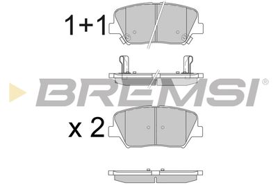 BP3596 BREMSI Комплект тормозных колодок, дисковый тормоз