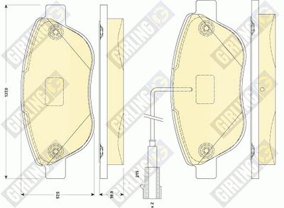 6118294 GIRLING Комплект тормозных колодок, дисковый тормоз