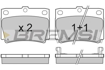 BP3057 BREMSI Комплект тормозных колодок, дисковый тормоз