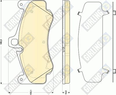 6118179 GIRLING Комплект тормозных колодок, дисковый тормоз