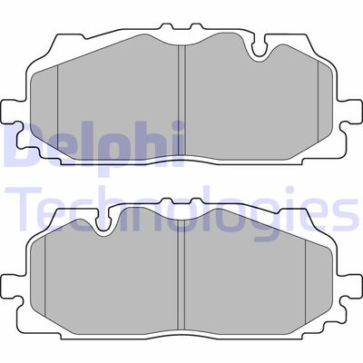 LP3272 DELPHI Комплект тормозных колодок, дисковый тормоз