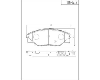 FBP4219 FI.BA Комплект тормозных колодок, дисковый тормоз