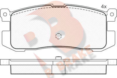 RB1160 R BRAKE Комплект тормозных колодок, дисковый тормоз