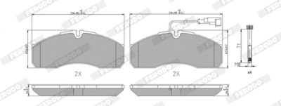 FVR4248 FERODO Комплект тормозных колодок, дисковый тормоз