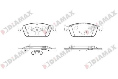 N09824 DIAMAX Комплект тормозных колодок, дисковый тормоз