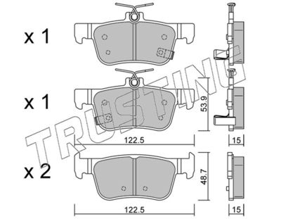 11310 TRUSTING Комплект тормозных колодок, дисковый тормоз