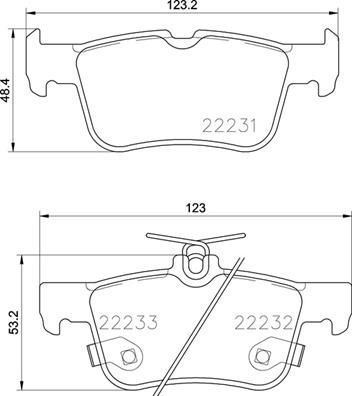 P24201 BREMBO Комплект тормозных колодок, дисковый тормоз