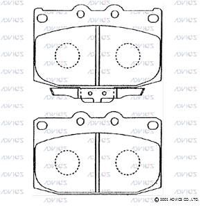 SN276P ADVICS Комплект тормозных колодок, дисковый тормоз