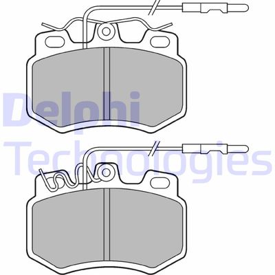 LP493 DELPHI Комплект тормозных колодок, дисковый тормоз