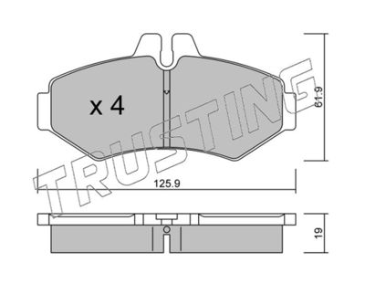 5880 TRUSTING Комплект тормозных колодок, дисковый тормоз