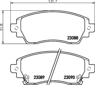 NP1120 NISSHINBO Комплект тормозных колодок, дисковый тормоз