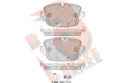 RB2341 R BRAKE Комплект тормозных колодок, дисковый тормоз