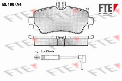 BL1907A4 FTE Комплект тормозных колодок, дисковый тормоз