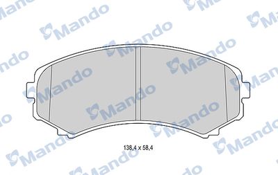 MBF015633 MANDO Комплект тормозных колодок, дисковый тормоз