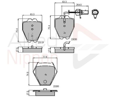 ADB11771 COMLINE Комплект тормозных колодок, дисковый тормоз