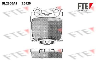 BL2850A1 FTE Комплект тормозных колодок, дисковый тормоз