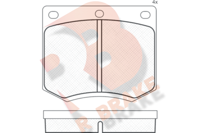 RB0255 R BRAKE Комплект тормозных колодок, дисковый тормоз