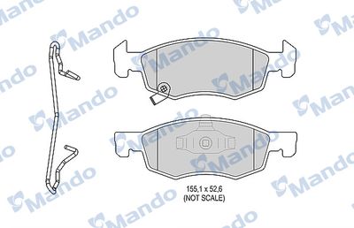 MBF015296 MANDO Комплект тормозных колодок, дисковый тормоз