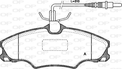 BPA060304 OPEN PARTS Комплект тормозных колодок, дисковый тормоз