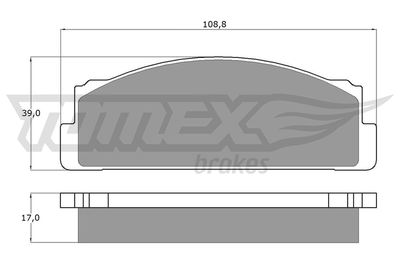 TX1023 TOMEX Brakes Комплект тормозных колодок, дисковый тормоз