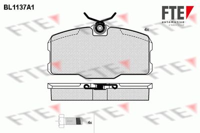 BL1137A1 FTE Комплект тормозных колодок, дисковый тормоз