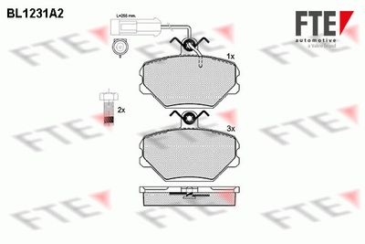 BL1231A2 FTE Комплект тормозных колодок, дисковый тормоз
