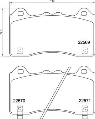 P24202 BREMBO Комплект тормозных колодок, дисковый тормоз