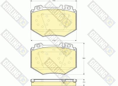 6115759 GIRLING Комплект тормозных колодок, дисковый тормоз