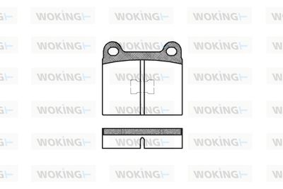 P117300 WOKING Комплект тормозных колодок, дисковый тормоз