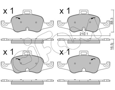 82211270 CIFAM Комплект тормозных колодок, дисковый тормоз