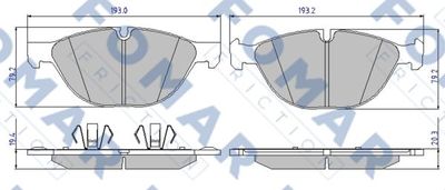 FO861581 FOMAR Friction Комплект тормозных колодок, дисковый тормоз