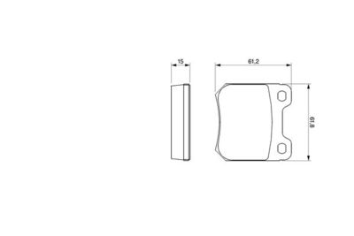 0986490510 BOSCH Комплект тормозных колодок, дисковый тормоз