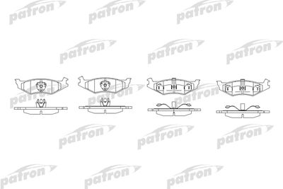 PBP7012 PATRON Комплект тормозных колодок, дисковый тормоз