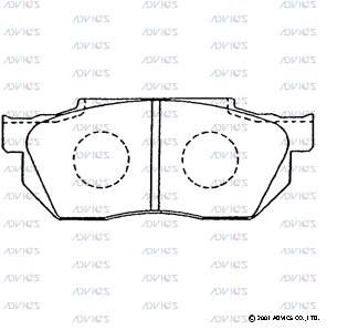 SN403 ADVICS Комплект тормозных колодок, дисковый тормоз