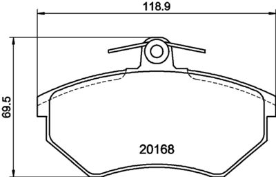 MDB1571 MINTEX Комплект тормозных колодок, дисковый тормоз