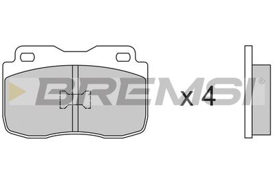 BP2156 BREMSI Комплект тормозных колодок, дисковый тормоз