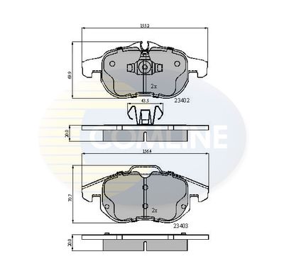 CBP01137 COMLINE Комплект тормозных колодок, дисковый тормоз