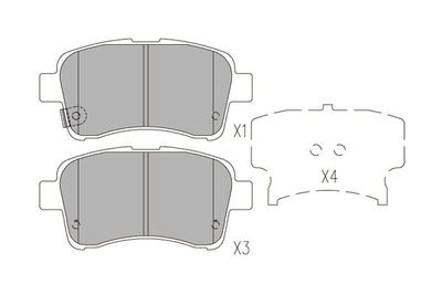 KBP8528 KAVO PARTS Комплект тормозных колодок, дисковый тормоз