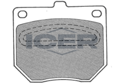 180640 ICER Комплект тормозных колодок, дисковый тормоз